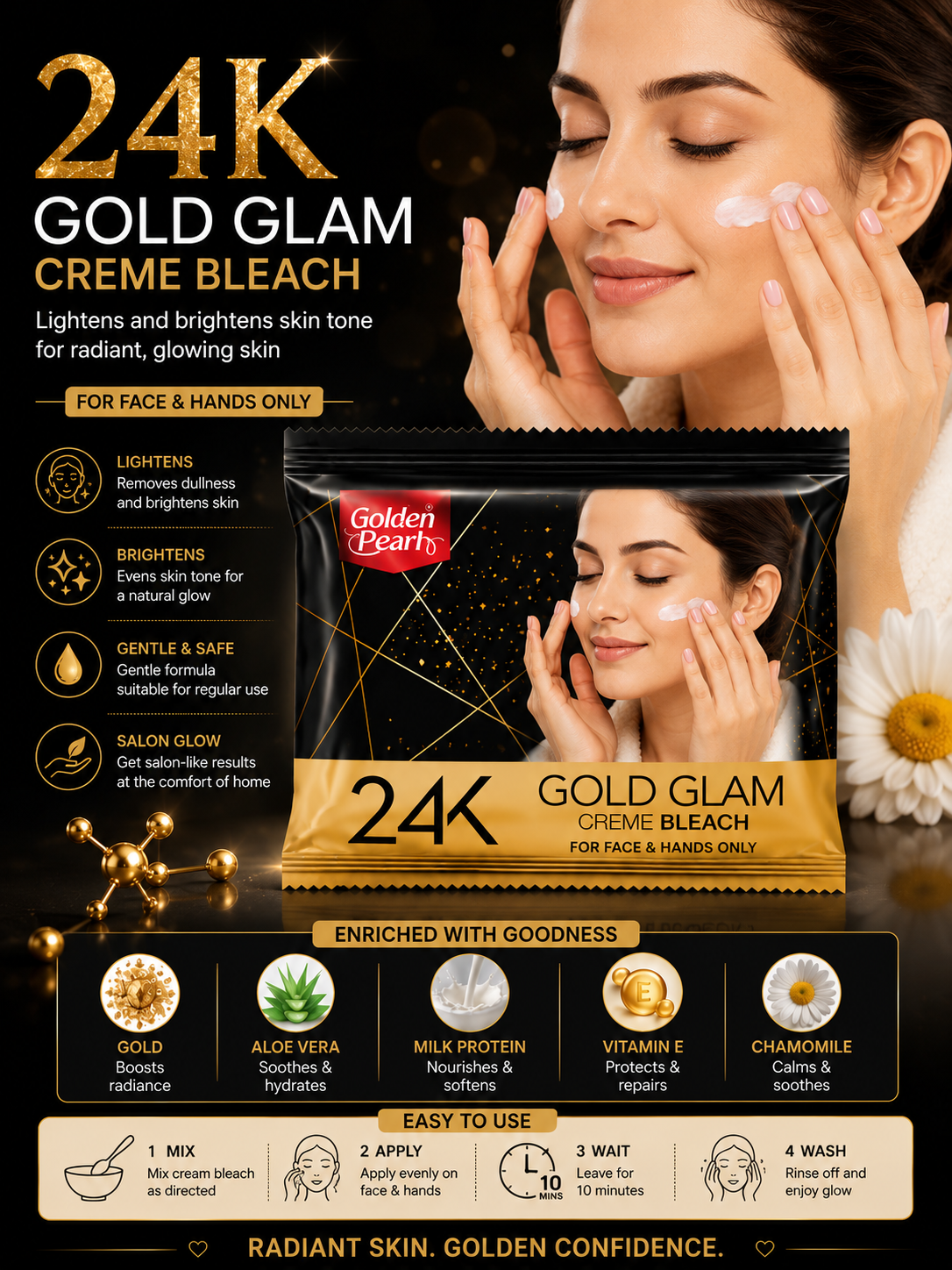 24K Gold Glam Cream Bleach