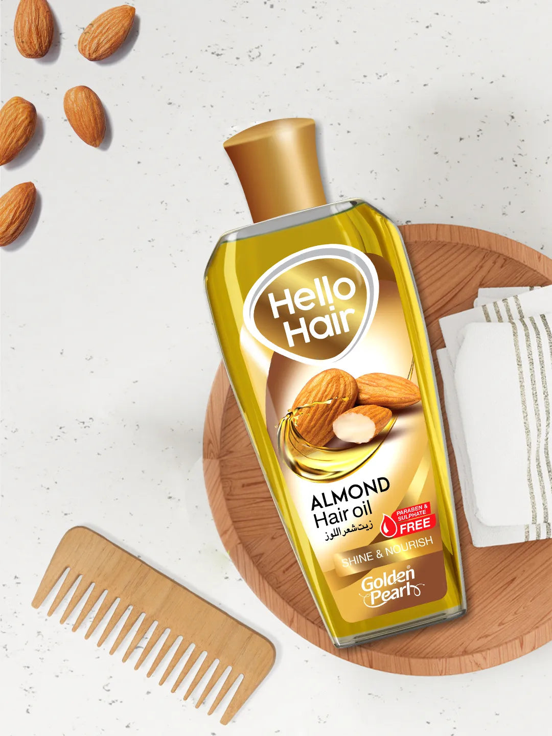 Golden Pearl Pakistan Hello Hair Almond Hair Oil
